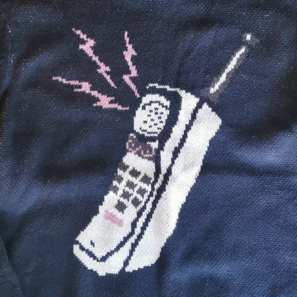 Urban Outfitters 80's Brick Cellphone Sweater New - Picture 3 of 7